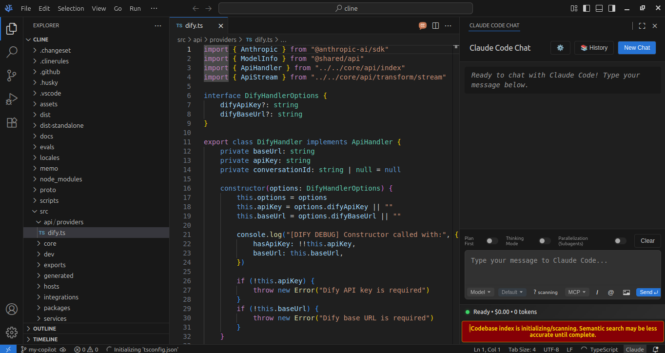 Claude Code Chat UI in VSCodium